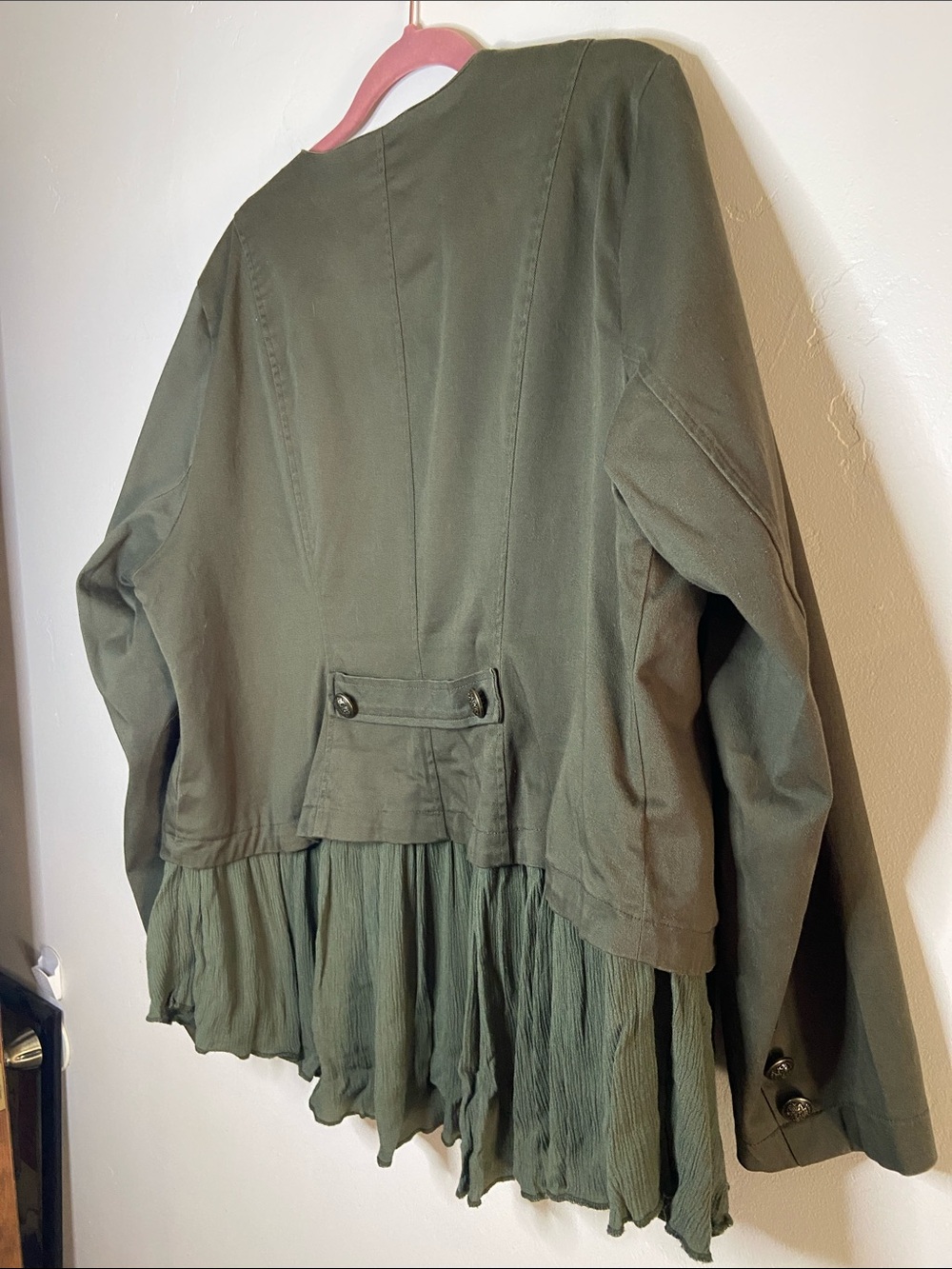 Torrid Olive Green open front lined jacket - Picture 6 of 8